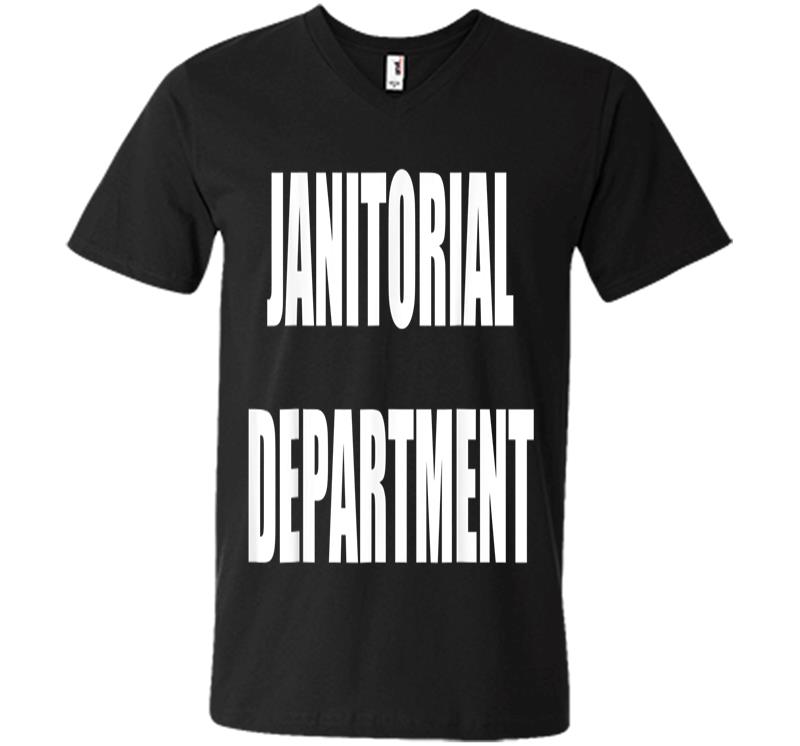 Janitorial Departt Employees Official Uniform Work V-neck T-shirt