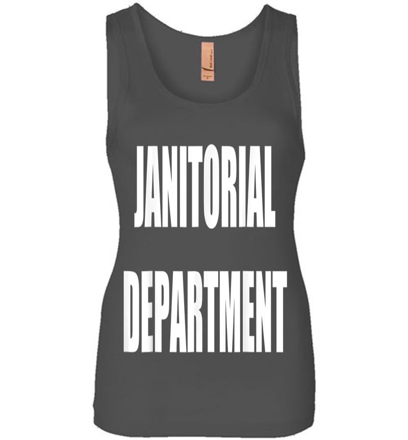 Inktee Store - Janitorial Departt Employees Official Uniform Work Womens Jersey Tank Top Image