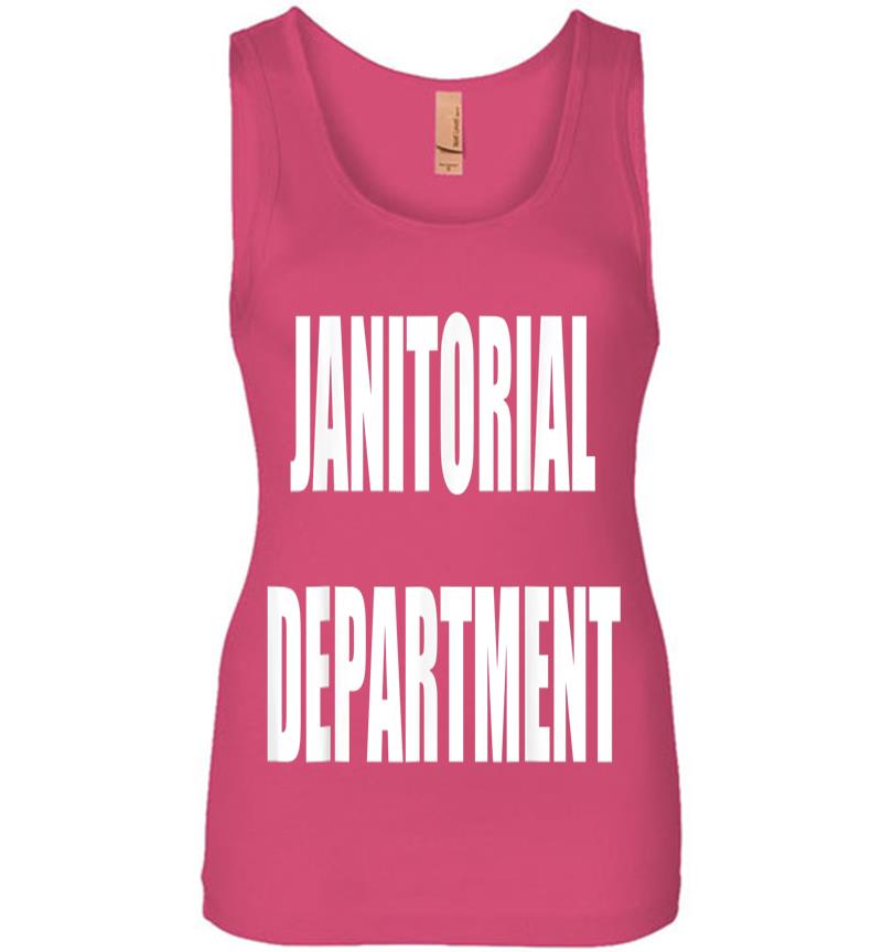 Inktee Store - Janitorial Departt Employees Official Uniform Work Womens Jersey Tank Top Image