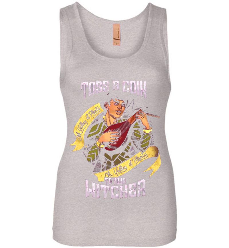 Inktee Store - Jaskier The Witcher Oh Valley Of Plenty Toss A Coin To Your Witcher Womens Jersey Tank Top Image
