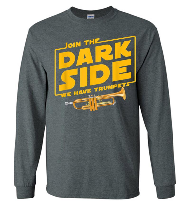 Inktee Store - Join The Dark Side Trumpet Player Long Sleeve T-Shirt Image
