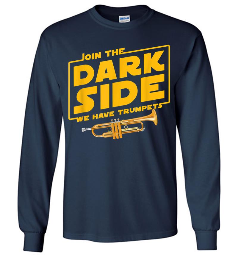 Inktee Store - Join The Dark Side Trumpet Player Long Sleeve T-Shirt Image