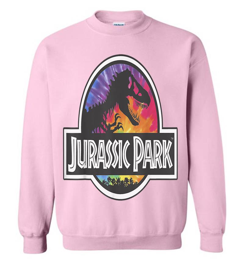 Inktee Store - Jurassic Park Classic Logo Tie Dye Graphic Sweatshirt Image