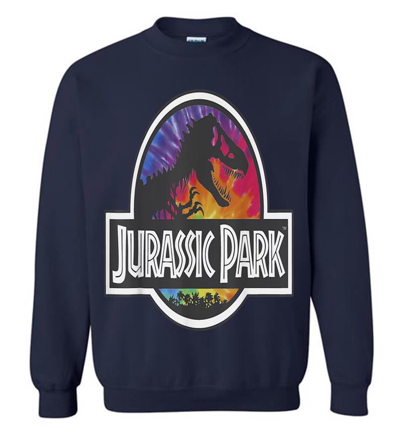 Inktee Store - Jurassic Park Classic Logo Tie Dye Graphic Sweatshirt Image