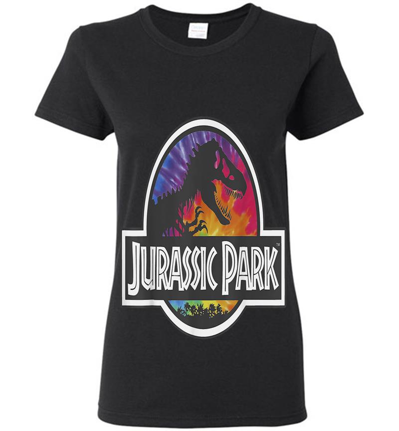 Jurassic Park Classic Logo Tie Dye Graphic Womens T-shirt