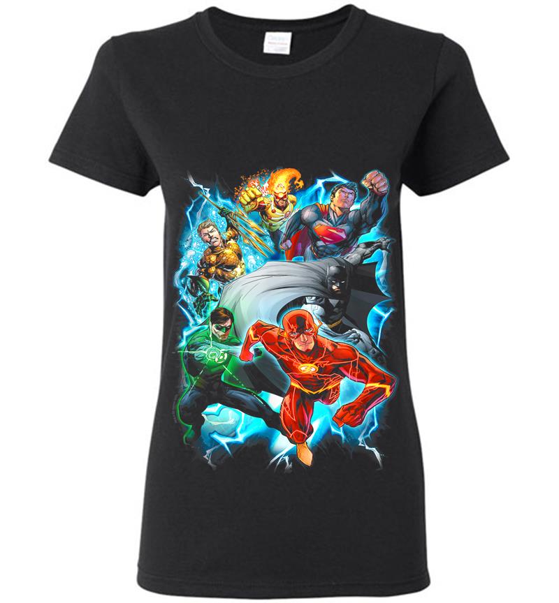 Justice League Electric Team Womens T-Shirt
