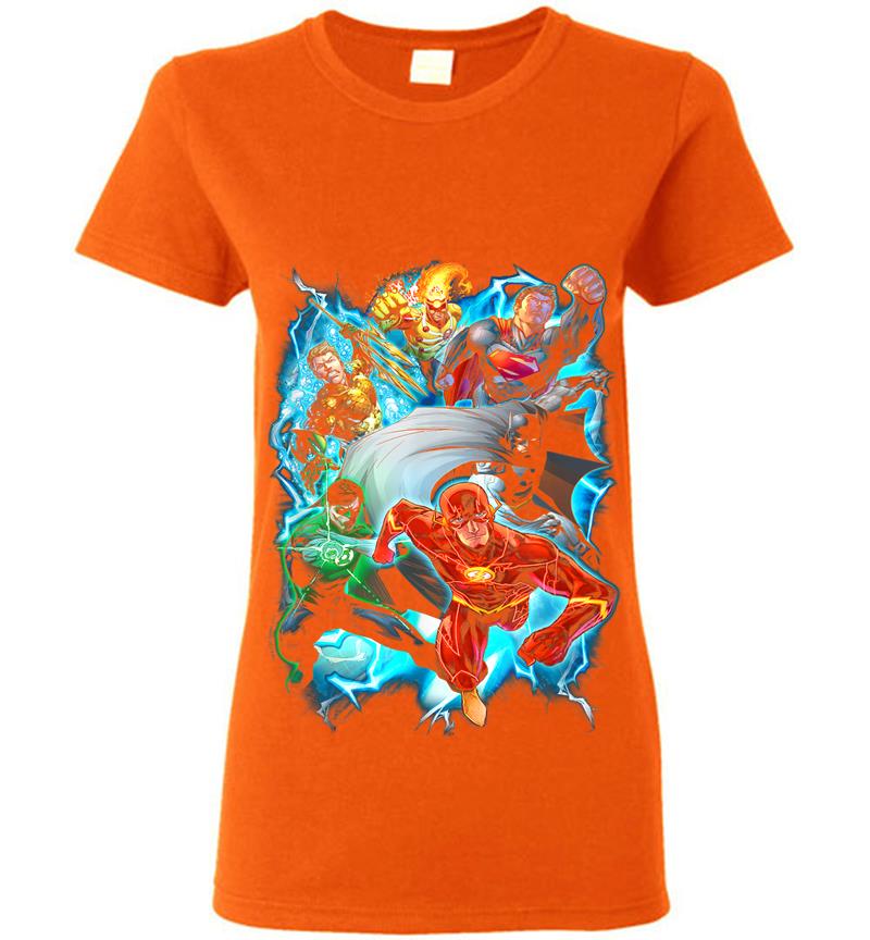 Inktee Store - Justice League Electric Team Womens T-Shirt Image