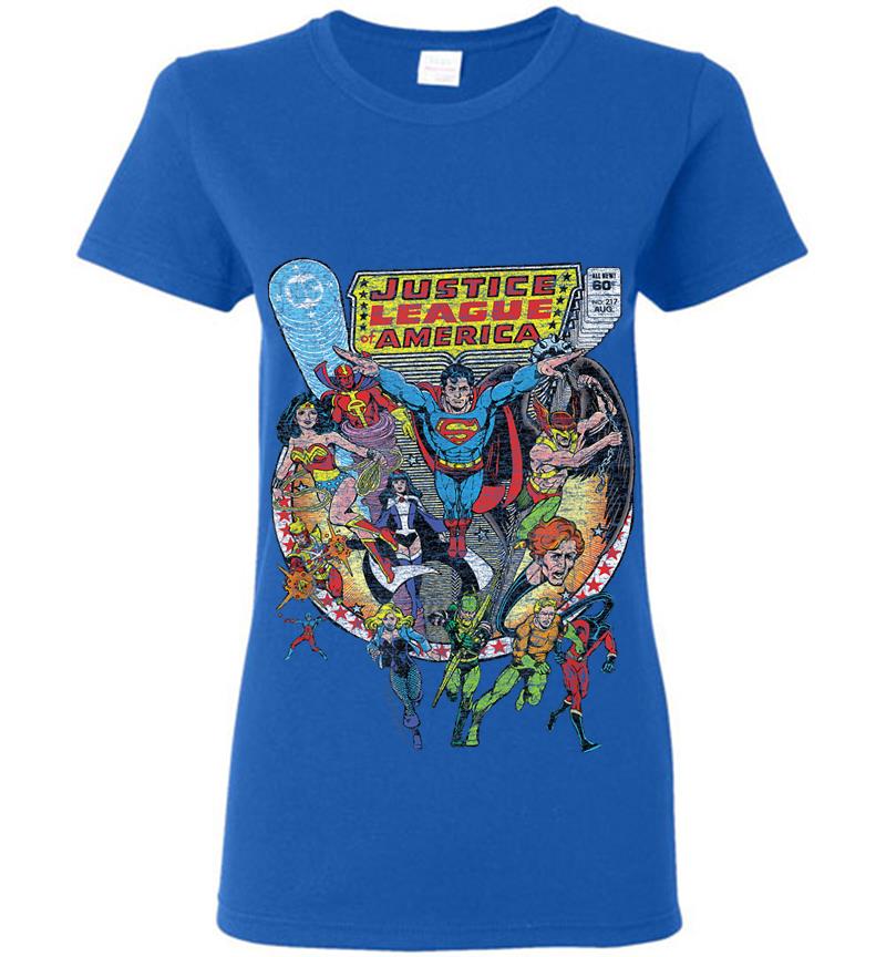 Inktee Store - Justice League Team Up Womens T-Shirt Image