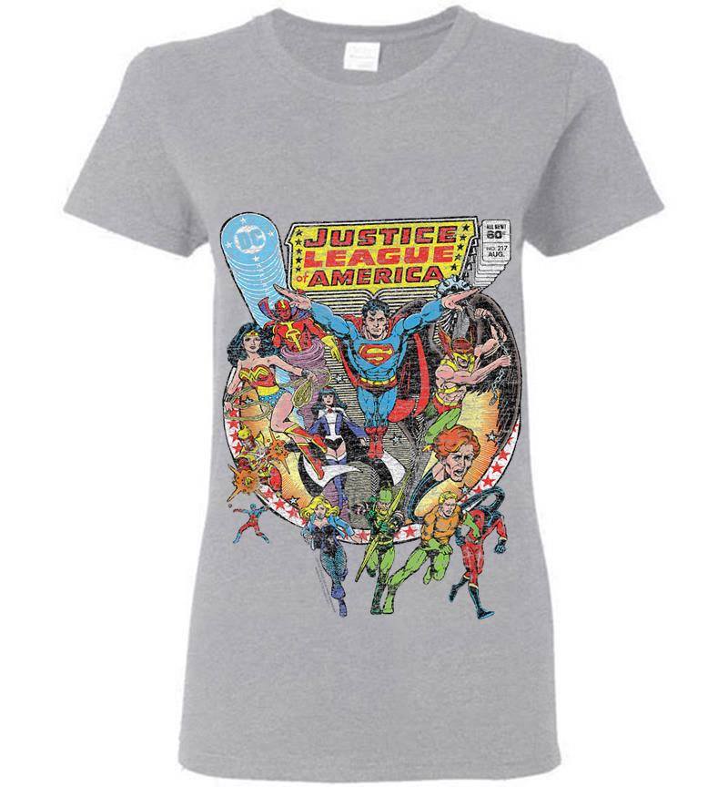 Inktee Store - Justice League Team Up Womens T-Shirt Image