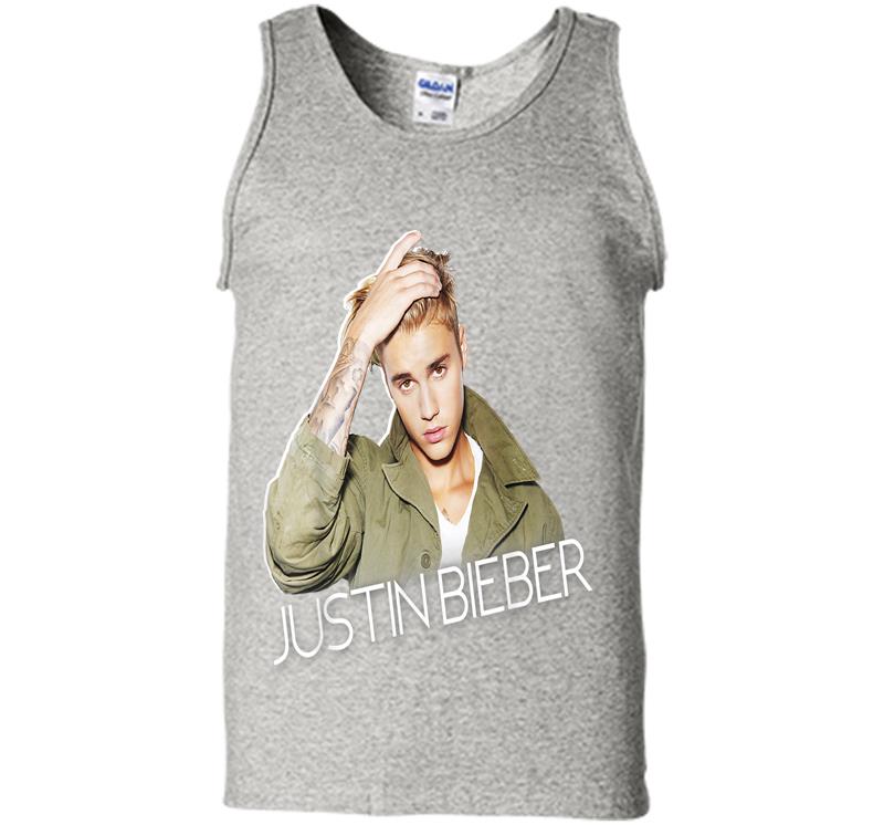 Justin Bieber Official Cut Out Jacket Mens Tank Top
