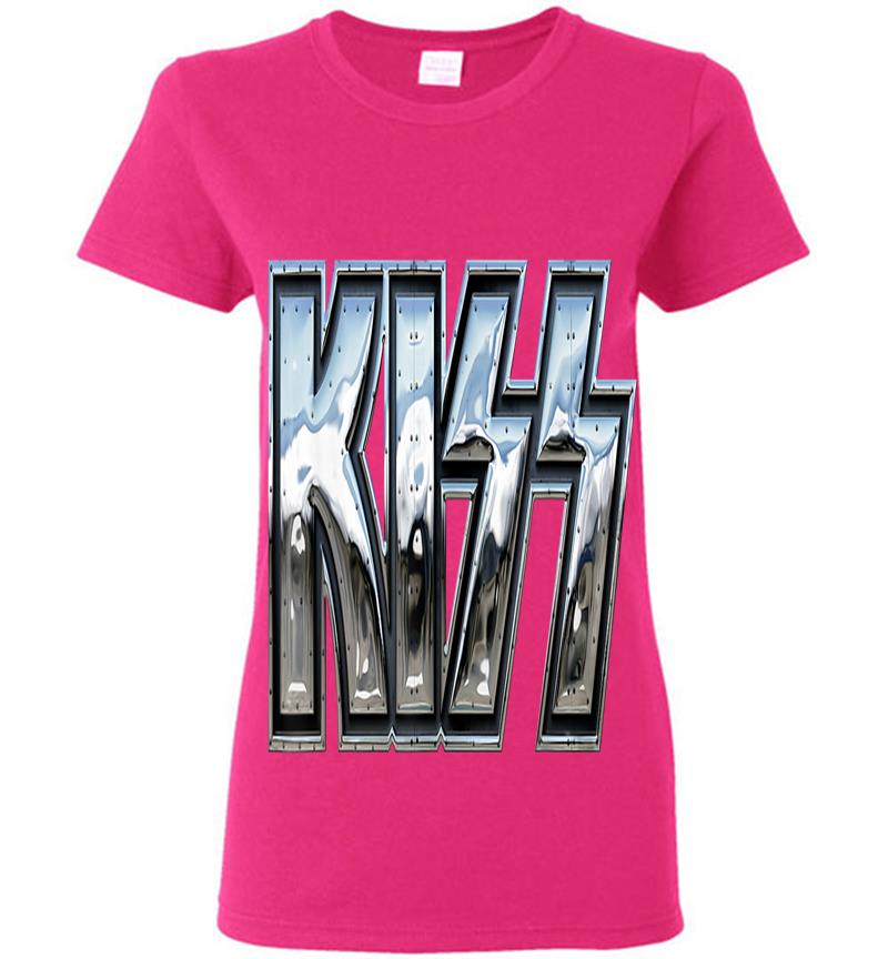 Inktee Store - Kiss Chrome Womens T-Shirt Image