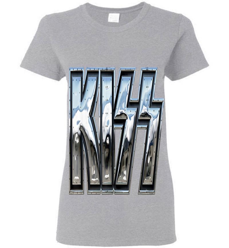 Inktee Store - Kiss Chrome Womens T-Shirt Image