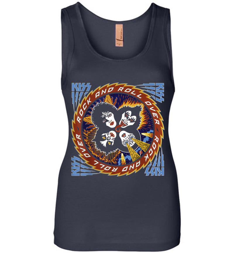 Inktee Store - Kiss Rock And Roll Over 40 Women Jersey Tank Top Image