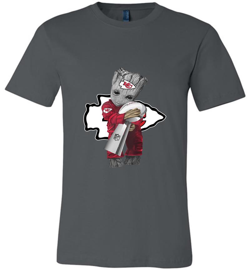 Kansas City Chiefs Baby Groot Hug Nfl Cup Premium T-Shirt