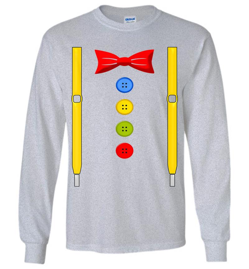 Inktee Store - Karneval Kostm Clown Faschingskostm Mit Hosentrger Fliege Long Sleeve T-Shirt Image
