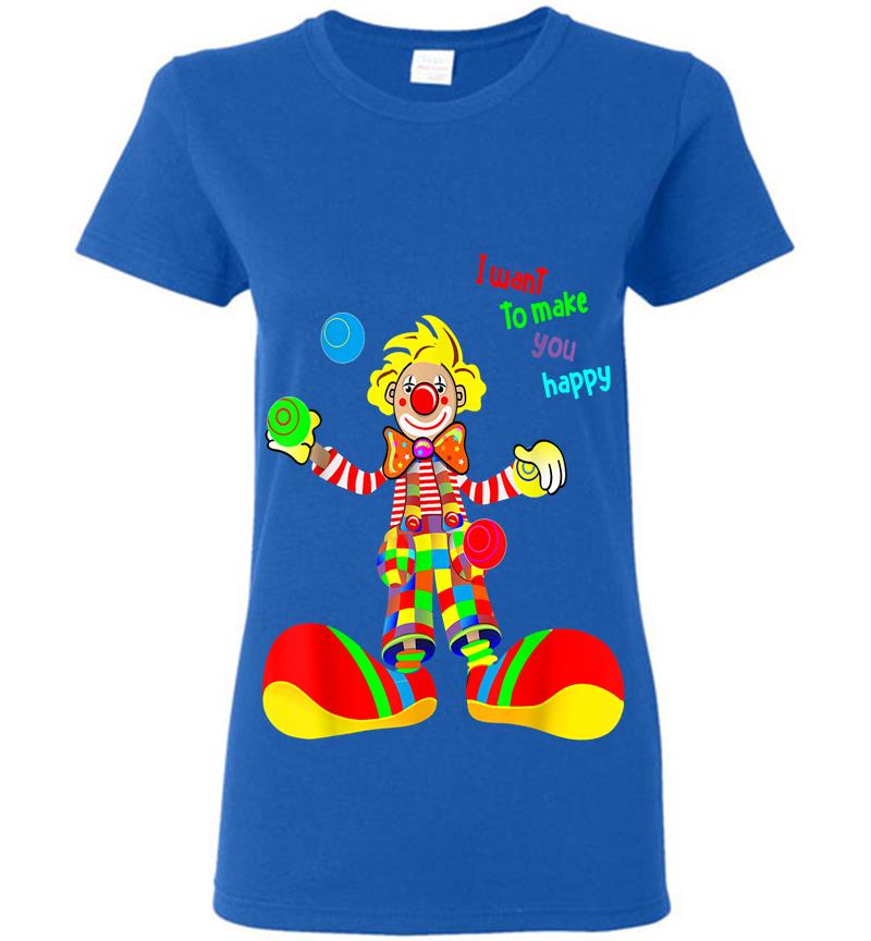 Inktee Store - Karnevals Ersatz Kostm Mit Buntem Clown Und Bunten Bllen. Womens T-Shirt Image