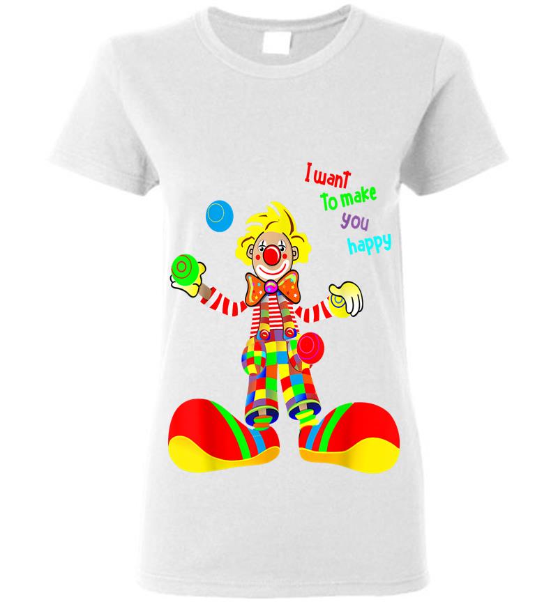 Inktee Store - Karnevals Ersatz Kostm Mit Buntem Clown Und Bunten Bllen. Womens T-Shirt Image