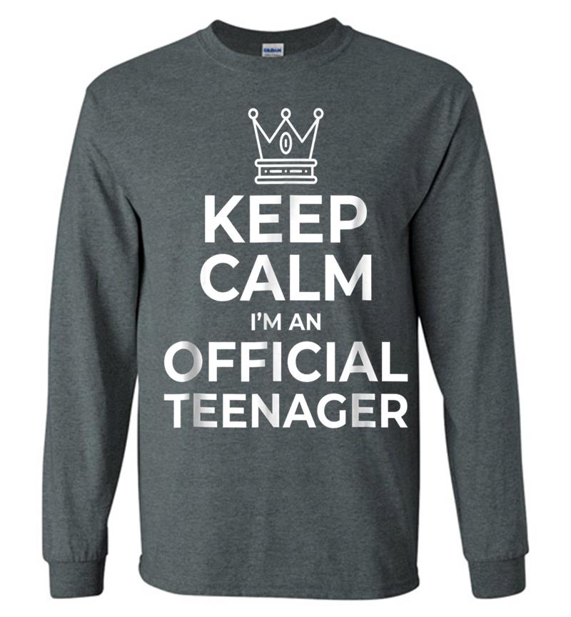 Inktee Store - Keep Calm Birthday Official Nager 13Th Funny Boy Long Sleeve T-Shirt Image