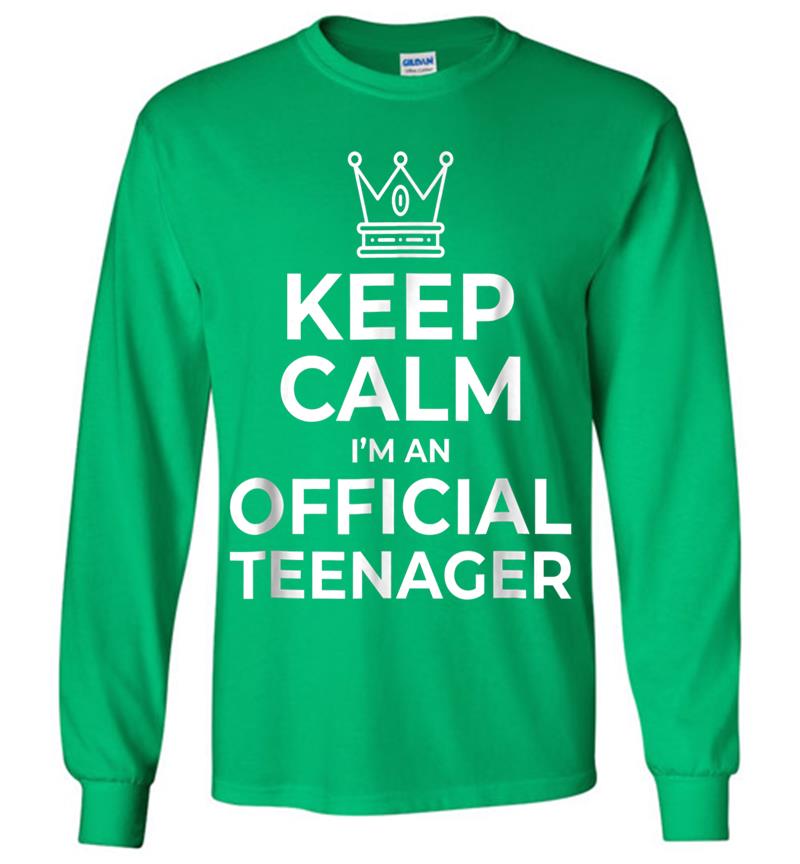 Inktee Store - Keep Calm Birthday Official Nager 13Th Funny Boy Long Sleeve T-Shirt Image