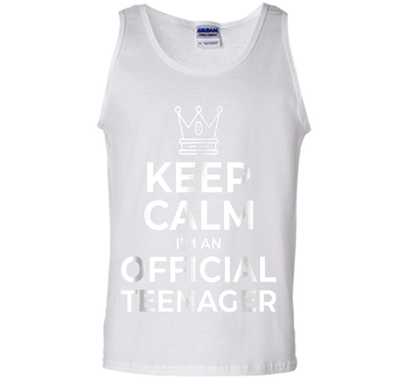 Inktee Store - Keep Calm Birthday Official Nager 13Th Funny Boy Mens Tank Top Image