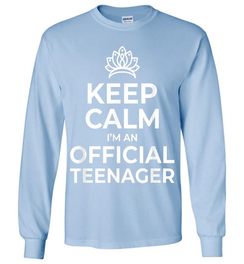 Inktee Store - Keep Calm Birthday Official Nager 13Th Funny Girl Long Sleeve T-Shirt Image
