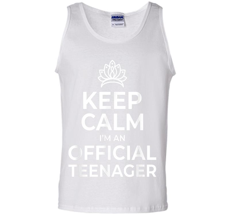 Inktee Store - Keep Calm Birthday Official Nager 13Th Funny Girl Mens Tank Top Image