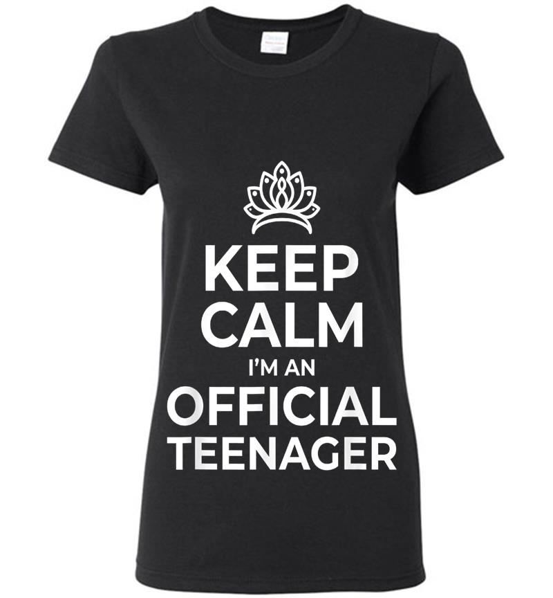 Keep Calm Birthday Official Nager 13th Funny Girl Womens T-shirt
