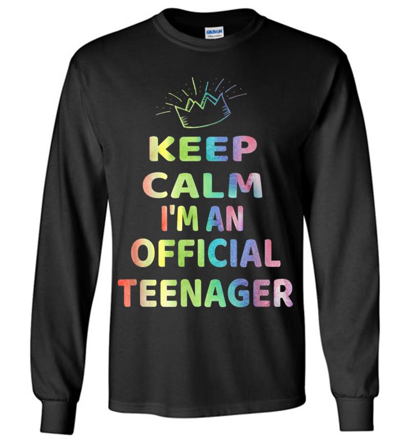 Keep Calm Birthday Official Nager Design 13Th Funny Girl Long Sleeve T-Shirt