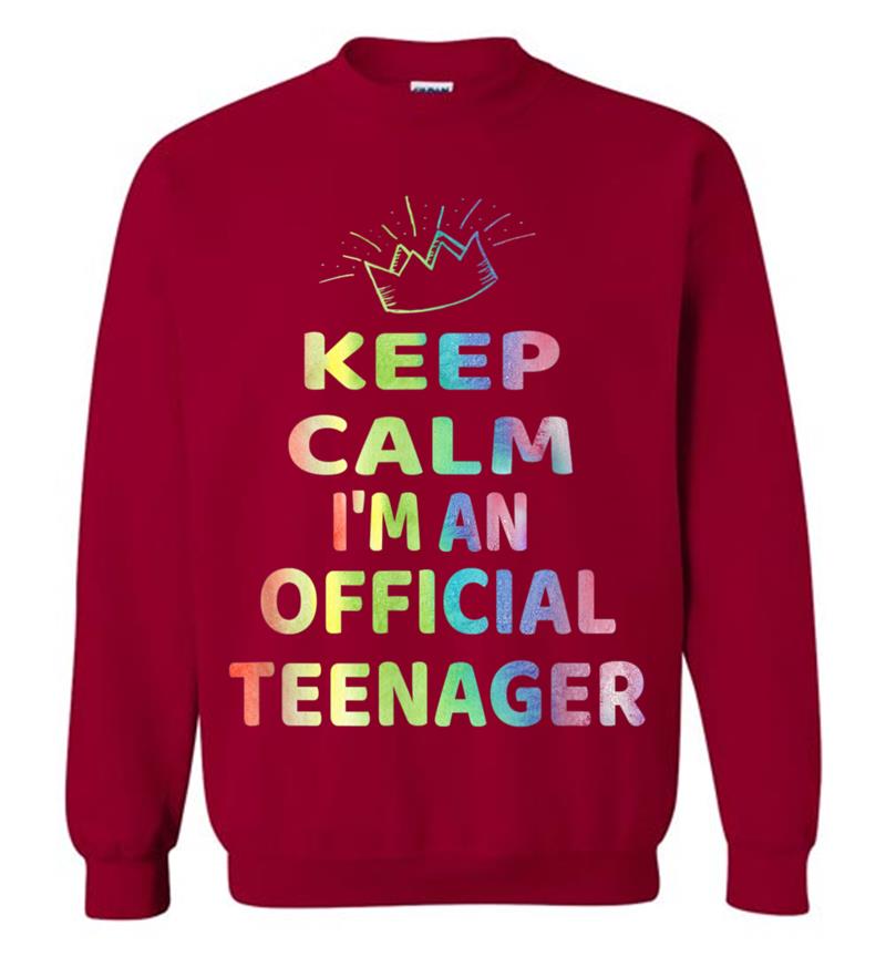 Inktee Store - Keep Calm Birthday Official Nager Design 13Th Funny Girl Sweatshirt Image