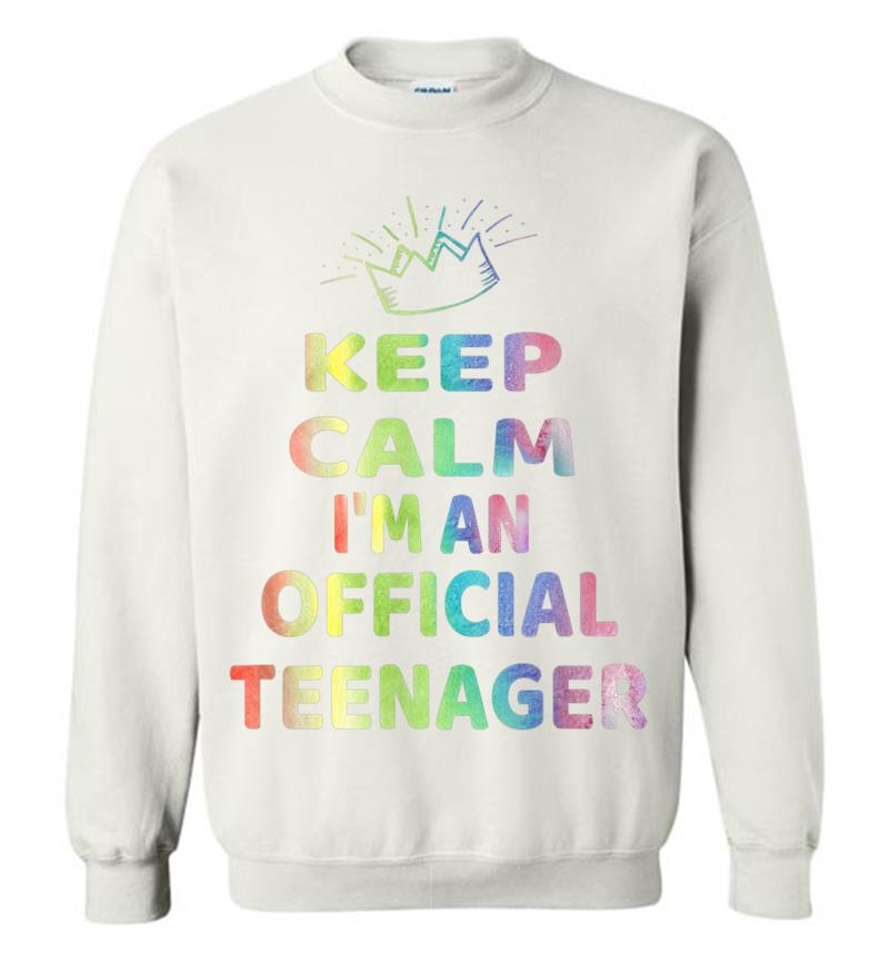 Inktee Store - Keep Calm Birthday Official Nager Design 13Th Funny Girl Sweatshirt Image
