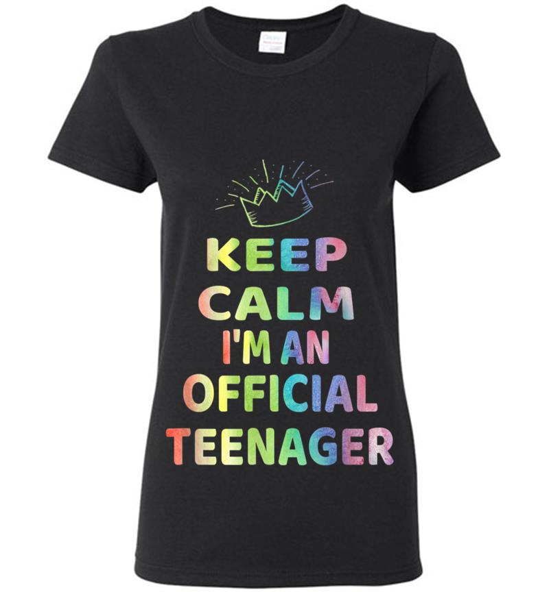 Keep Calm Birthday Official Nager Design 13th Funny Girl Womens T-shirt