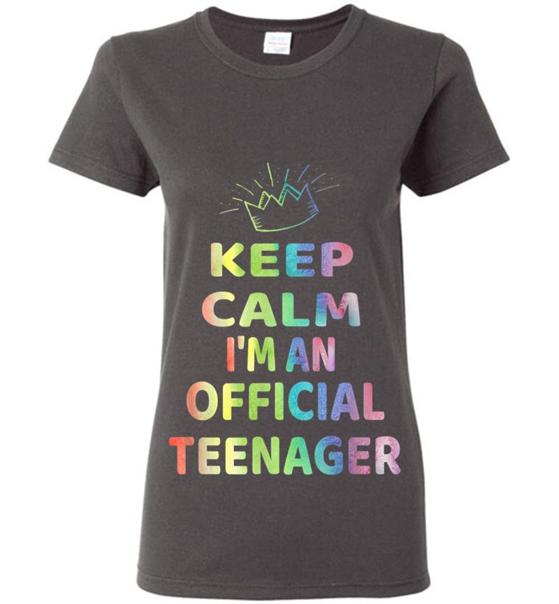 Inktee Store - Keep Calm Birthday Official Nager Design 13Th Funny Girl Womens T-Shirt Image