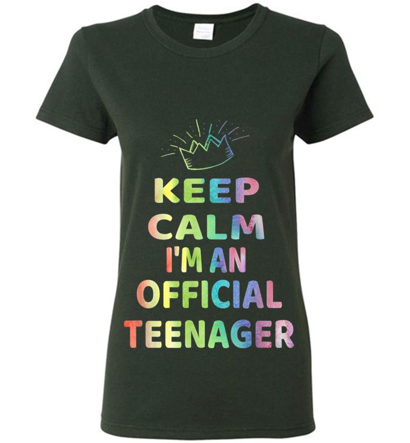 Inktee Store - Keep Calm Birthday Official Nager Design 13Th Funny Girl Womens T-Shirt Image