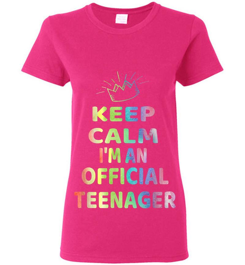 Inktee Store - Keep Calm Birthday Official Nager Design 13Th Funny Girl Womens T-Shirt Image