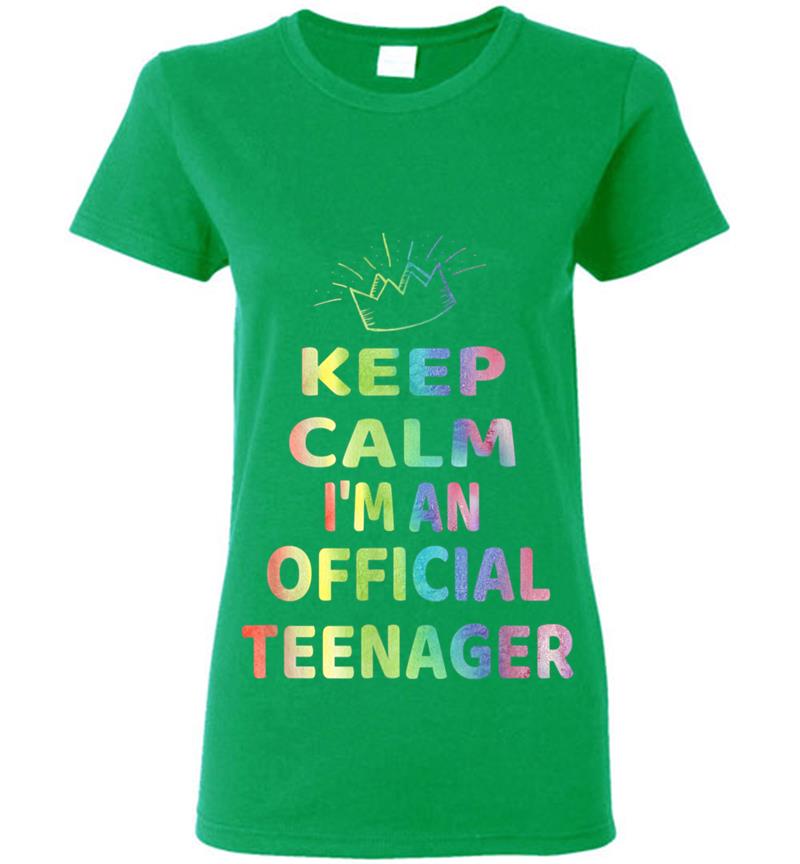 Inktee Store - Keep Calm Birthday Official Nager Design 13Th Funny Girl Womens T-Shirt Image