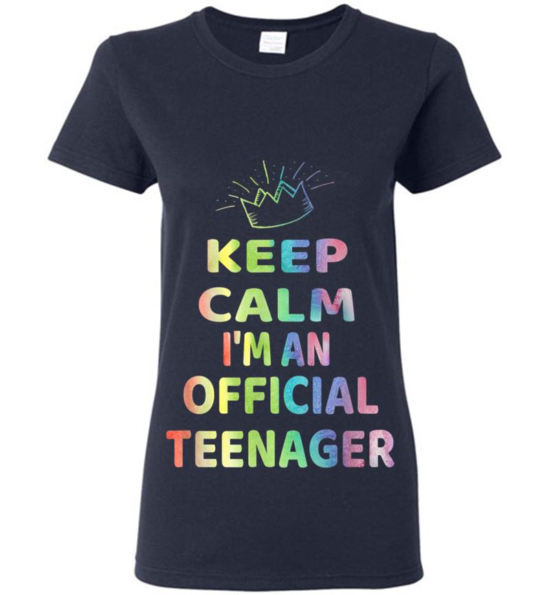 Inktee Store - Keep Calm Birthday Official Nager Design 13Th Funny Girl Womens T-Shirt Image