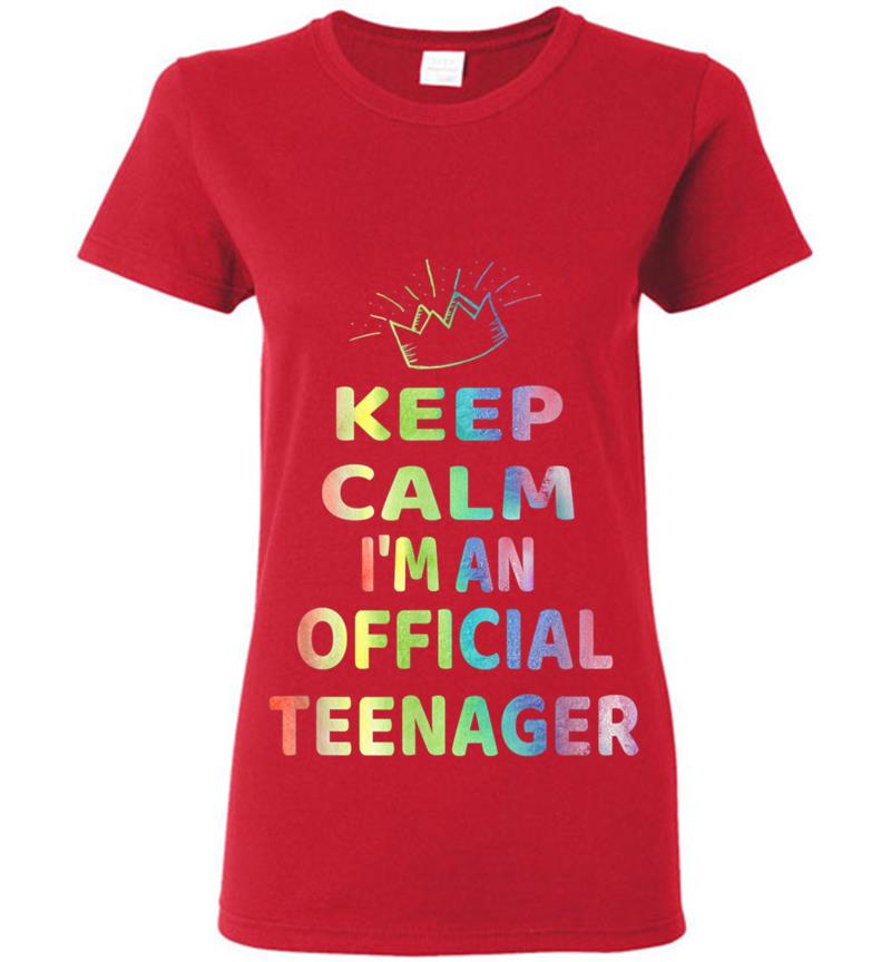 Inktee Store - Keep Calm Birthday Official Nager Design 13Th Funny Girl Womens T-Shirt Image