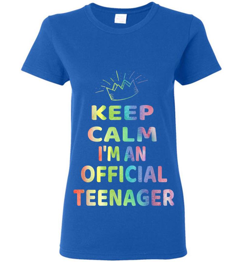 Inktee Store - Keep Calm Birthday Official Nager Design 13Th Funny Girl Womens T-Shirt Image