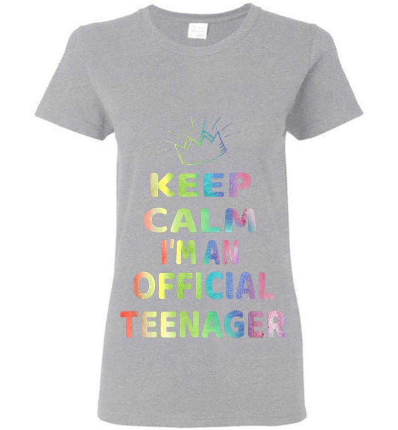 Inktee Store - Keep Calm Birthday Official Nager Design 13Th Funny Girl Womens T-Shirt Image