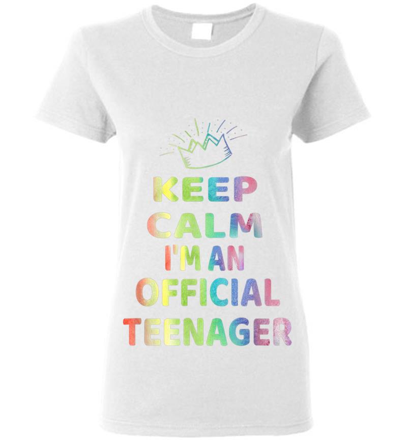 Inktee Store - Keep Calm Birthday Official Nager Design 13Th Funny Girl Womens T-Shirt Image