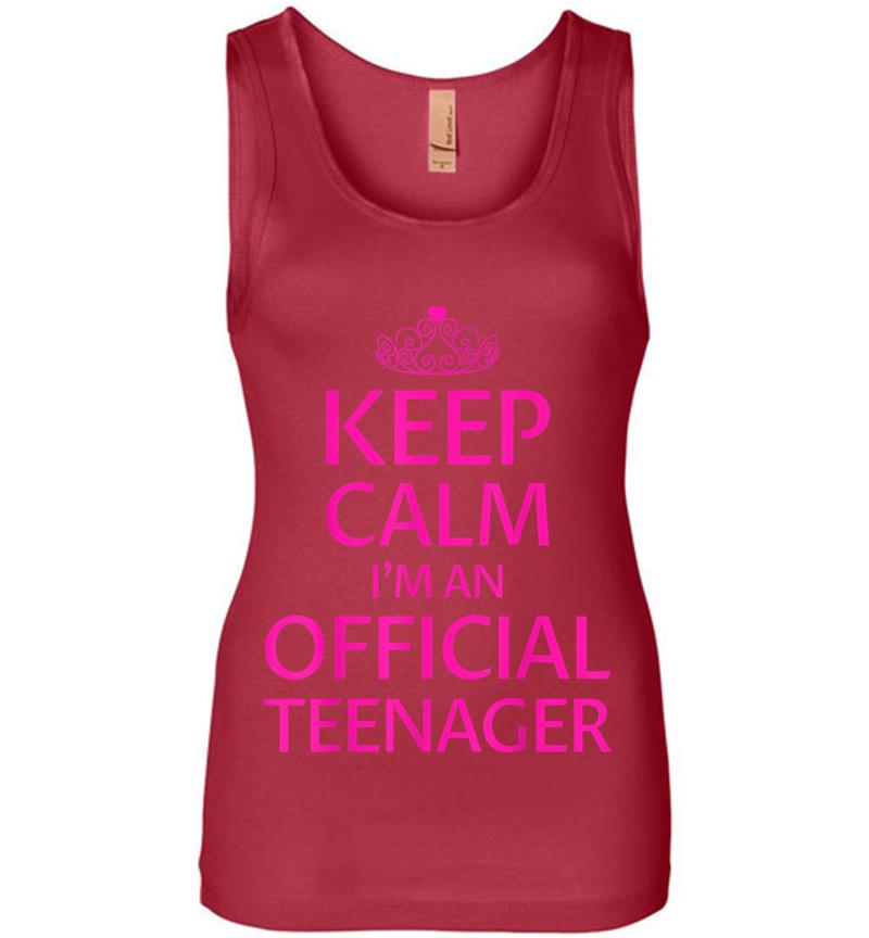 Inktee Store - Keep Calm I'M An Official Nager Girls 13Th Birthday Womens Jersey Tank Top Image