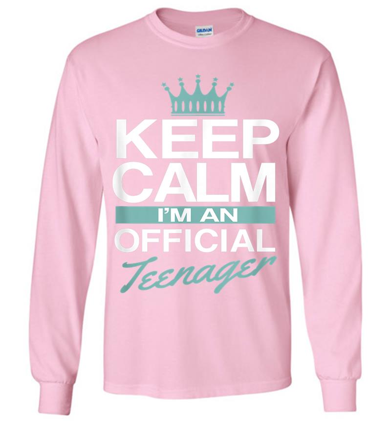 Inktee Store - Keep Calm I'M Official Nager Funny Girl Long Sleeve T-Shirt Image