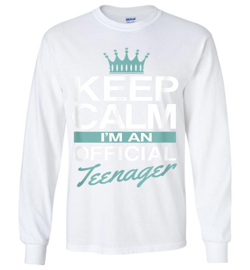 Inktee Store - Keep Calm I'M Official Nager Funny Girl Long Sleeve T-Shirt Image