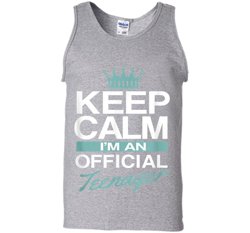 Inktee Store - Keep Calm I'M Official Nager Funny Girl Mens Tank Top Image