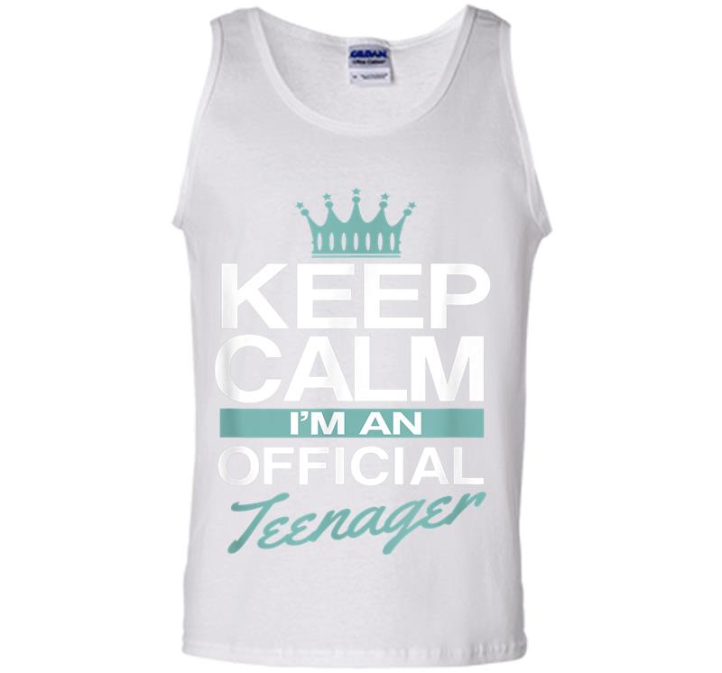 Inktee Store - Keep Calm I'M Official Nager Funny Girl Mens Tank Top Image