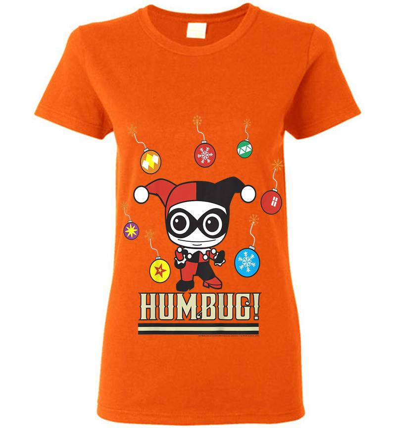 Inktee Store - Kids Dc Comics Harley Quinn Humbug Christmas Womens T-Shirt Image
