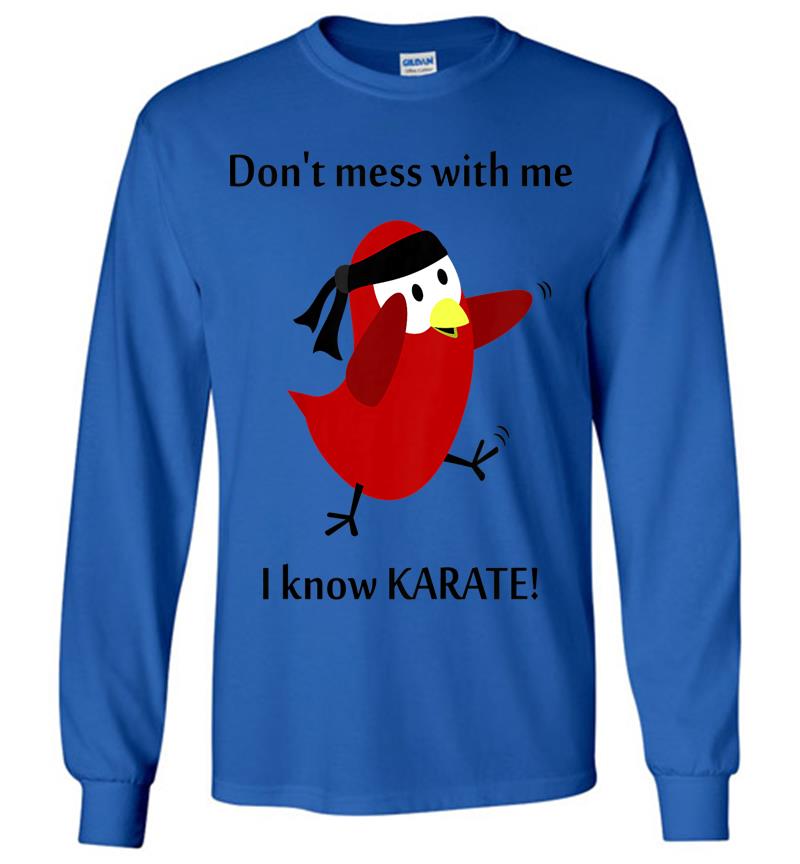 Inktee Store - Kids The Official Sammy Bird - Karate Long Sleeve T-Shirt Image