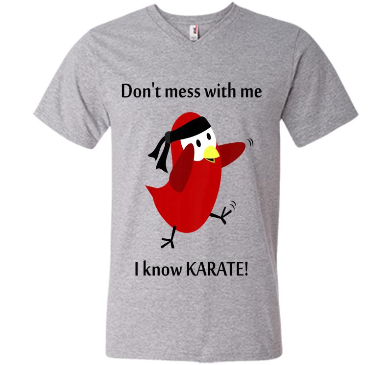 Inktee Store - Kids The Official Sammy Bird - Karate V-Neck T-Shirt Image