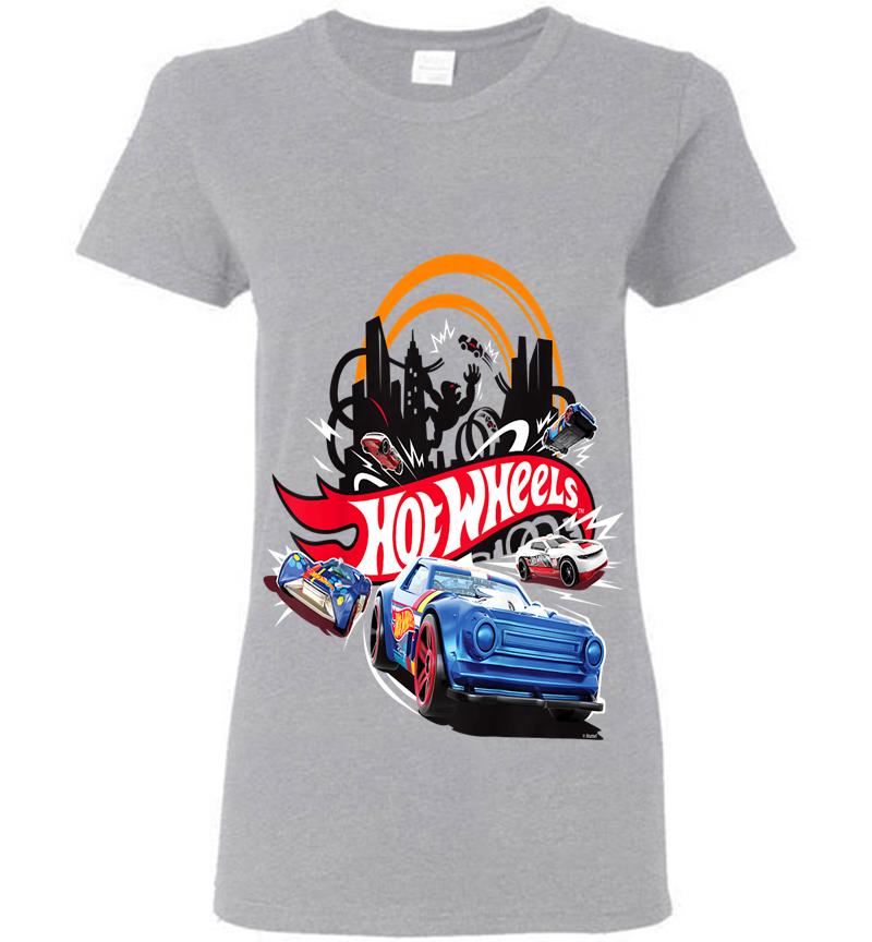 Inktee Store - Kinder Hot Wheels Jungs City Viele Grenfarben Womens T-Shirt Image