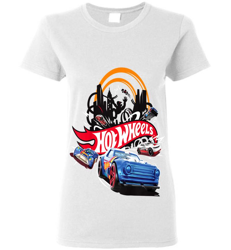 Inktee Store - Kinder Hot Wheels Jungs City Viele Grenfarben Womens T-Shirt Image